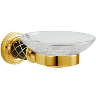 Мыльница Boheme Murano 10903-B-G золото/чёрный